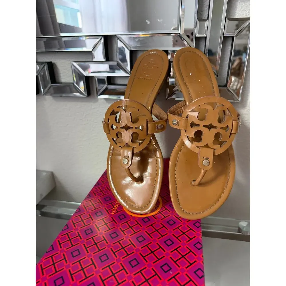 Tory Burch Miller Brown Sandals Size 8.5